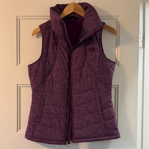 The North Face purple puffer vest, medium - Picture 1 of 9